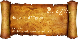 Majzik Ágnes névjegykártya